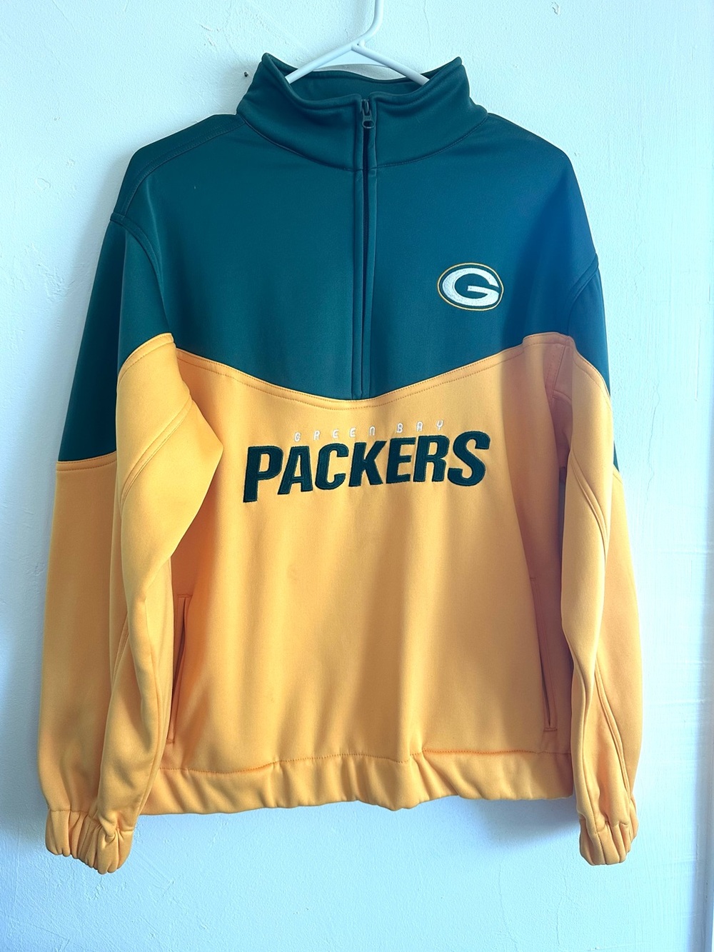 Vintage Green Bay Packers Half-Zip Pullover - Youth Boys XL or Women’s Small - Picture 5 of 9